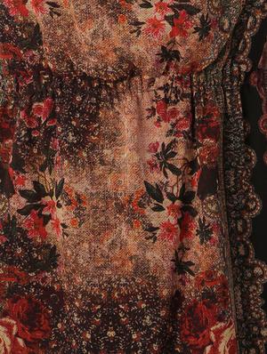 brown printed blouson dress - 15123841 - Standard Image - 4