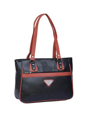 black leatherette regular handbag - 15123949 - Standard Image - 4
