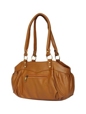tan leatherette regular handbag - 15123955 - Standard Image - 4