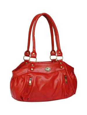 red leatherette regular handbag - 15123956 - Standard Image - 4
