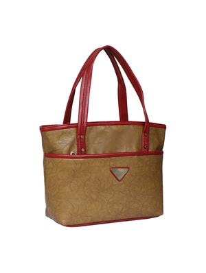 brown leatherette regular handbag - 15123960 - Standard Image - 4