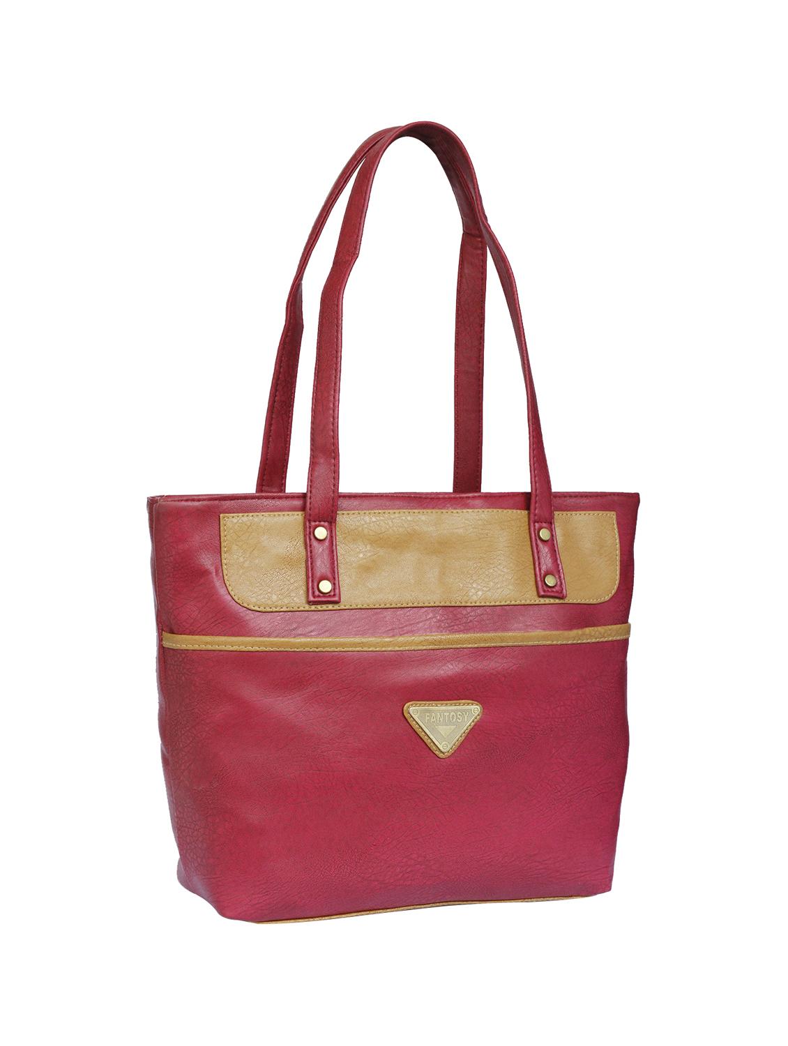 pink leatherette regular handbag - 15123964 - Zoom Image - 4