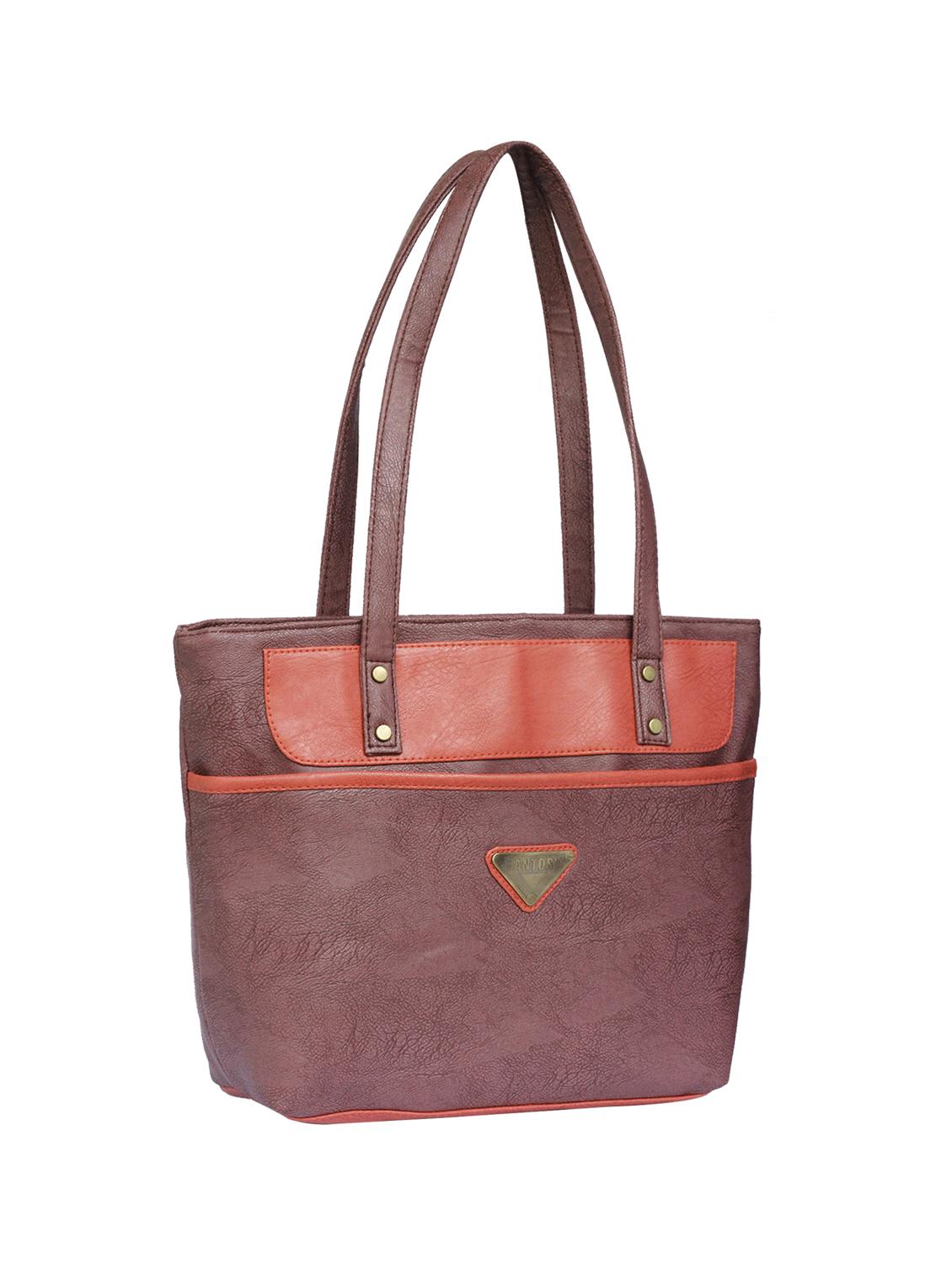purple leatherette regular handbag - 15123967 - Zoom Image - 4