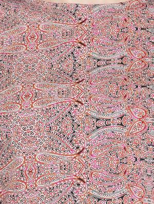 red printed crepe a-line set - 15124378 - Standard Image - 4
