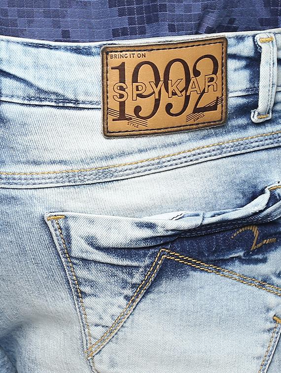 blue cotton ripped jeans - 15124462 - Zoom Image - 4