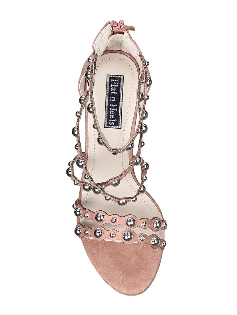 pink suede ankle strap sandals - 15124820 - Zoom Image - 4