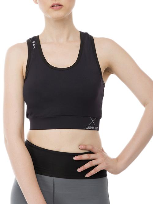 racer back solid sports bra - 15125176 - Very Small Image - 1