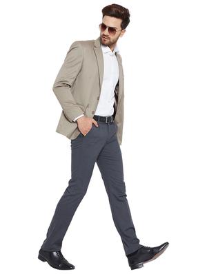 beige poly wool formal blazer - 15126730 - Standard Image - 4