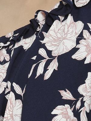 blue crepe dress - 15127974 - Standard Image - 4