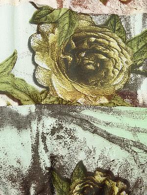 green printed flared dress - 15128307 - Standard Image - 4