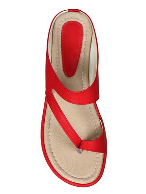 red one toe sandal - 15128373 - Standard Image - 4