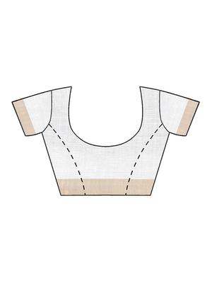 white cotton gadwal saree with blouse - 15131965 - Standard Image - 4