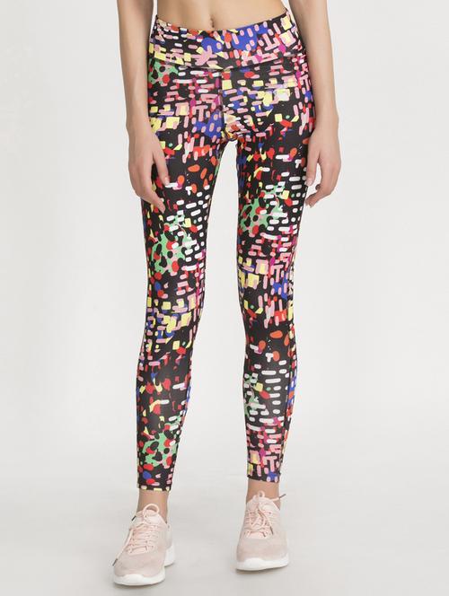 black printed track pant - 15132011 - Standard Image - 1