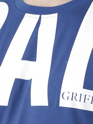 blue cotton chest print t-shirt - 15133870 - Standard Image - 4