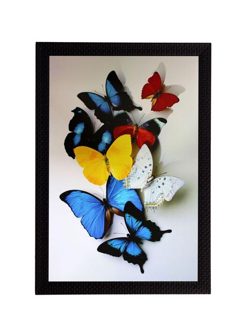 decorative colorful butterflies satin matt texture uv art painting - 15134077 - Standard Image - 1