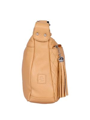 beige leather messenger sling bag - 15135257 - Standard Image - 4