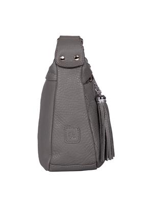 grey leather messenger sling bag - 15135259 - Standard Image - 4