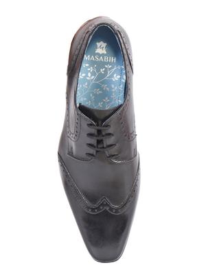 black leather lace-up derby - 15135991 - Standard Image - 4