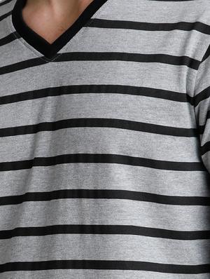 grey striped t-shirt - 15136184 - Standard Image - 4