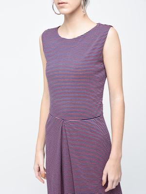 striped a-line dress - 15137222 - Standard Image - 4