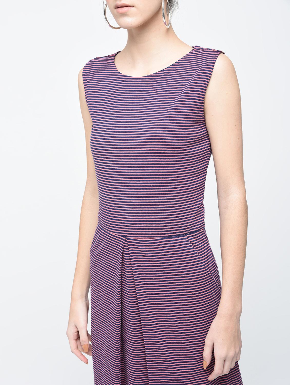 striped a-line dress - 15137222 - Zoom Image - 4