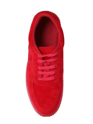 red suede lace up sneaker - 15137990 - Standard Image - 4