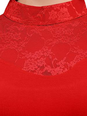 red cotton solid blouse - 15138383 - Standard Image - 4