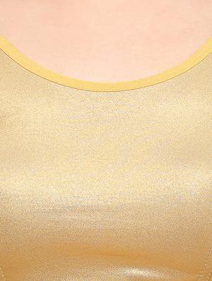 gold cotton solid blouse - 15138395 - Standard Image - 4