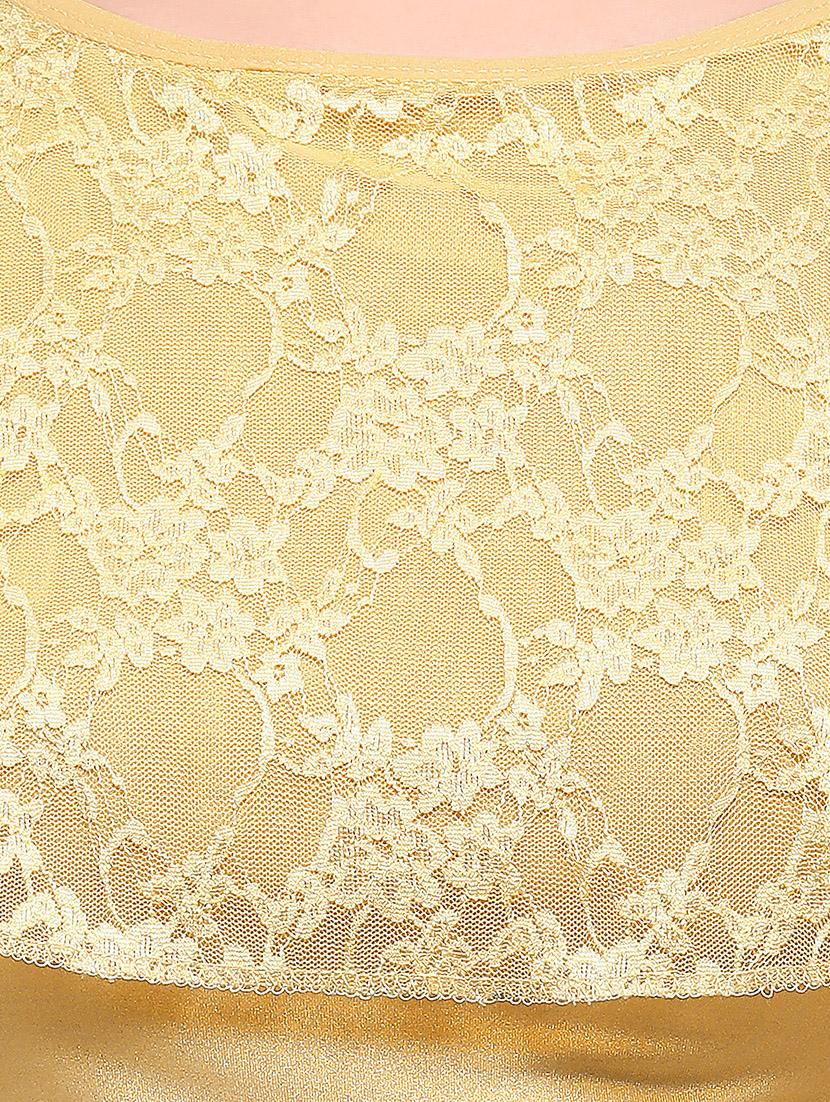 gold cotton solid blouse - 15138398 - Zoom Image - 4