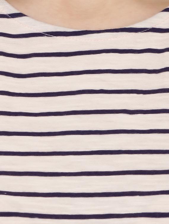 pink striped cotton tee - 15140513 - Zoom Image - 4