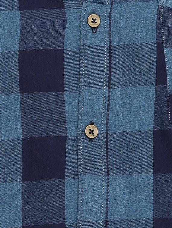 blue cotton casual shirt - 15141528 - Zoom Image - 4