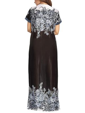 floral nighty & robe set - 15143304 - Standard Image - 7