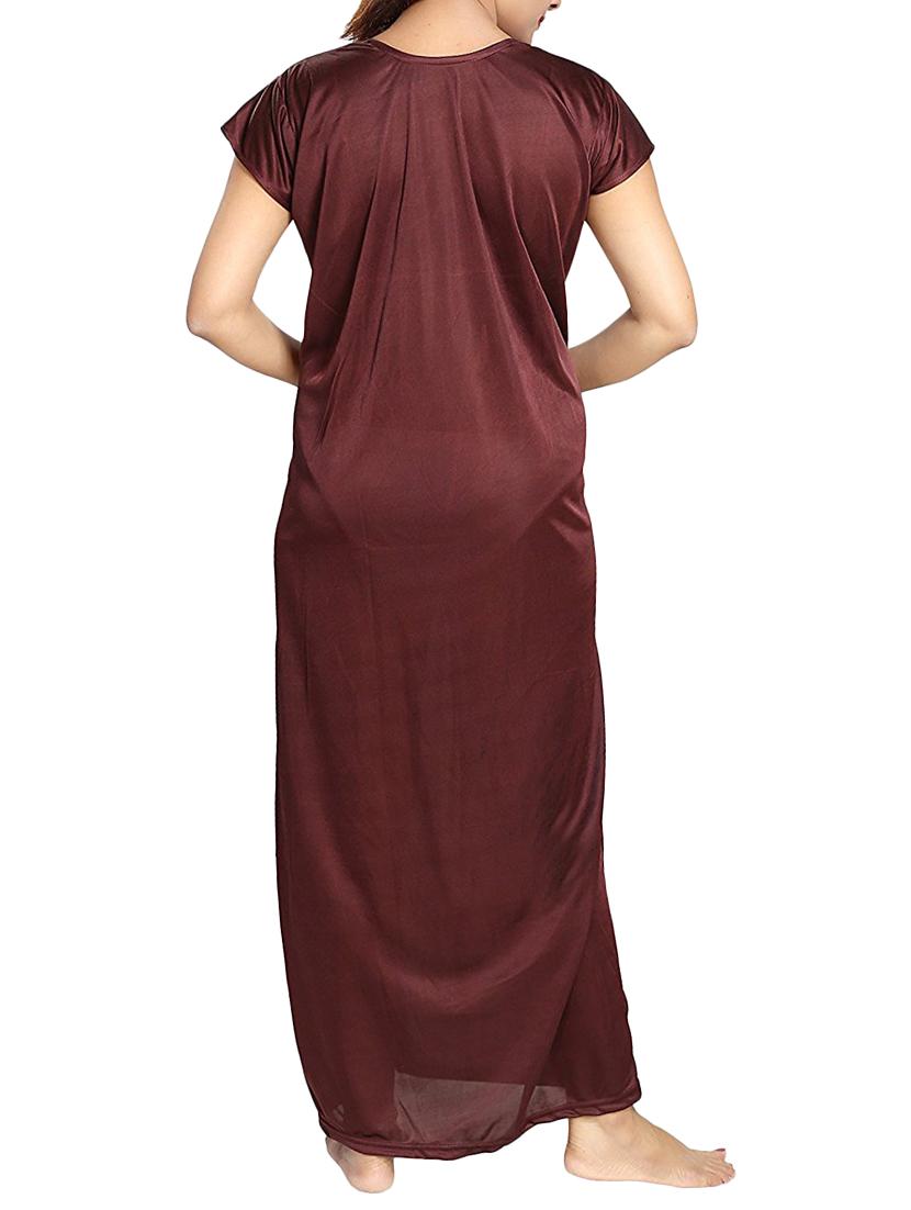 pink satin printed nightwear set - 15143306 - Zoom Image - 7