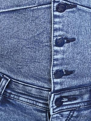 button detailed distress dungaree - 15144466 - Standard Image - 4