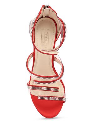 red patent leather closed back sandals - 15144709 - Standard Image - 4