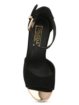 black patent leather ankle strap sandals - 15144741 - Standard Image - 4