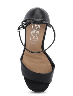 black patent leather ankle strap sandals - 15144749 - Standard Image - 4