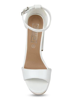 white patent leather ankle strap sandals - 15144752 - Standard Image - 4