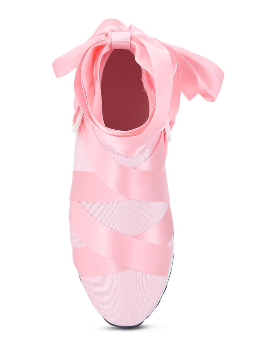 pink patent leather laceup sneakers - 15144801 - Zoom Image - 4