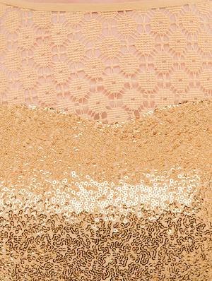 lace panel gathered sequins gown - 15145952 - Standard Image - 4