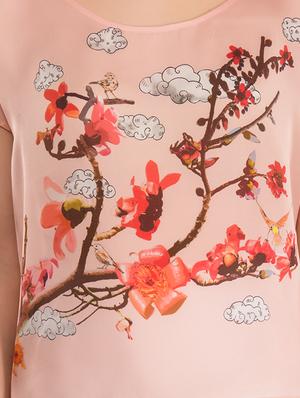 pink printed cotton top - 15146555 - Standard Image - 4
