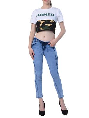 blue solid denim jeans - 15148410 - Standard Image - 4