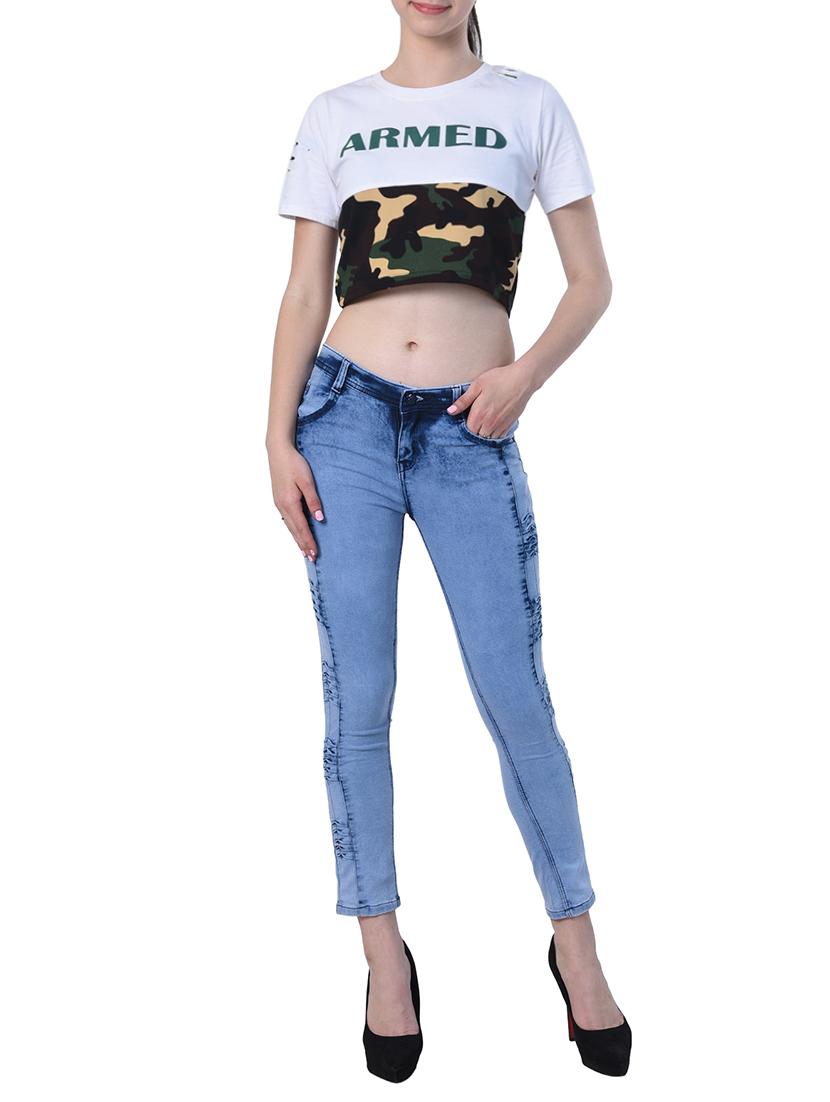 blue solid denim jeans - 15148410 - Zoom Image - 4