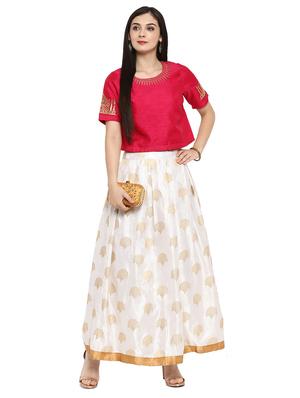 Foil printed flared skirt - 15149825 - Standard Image - 4