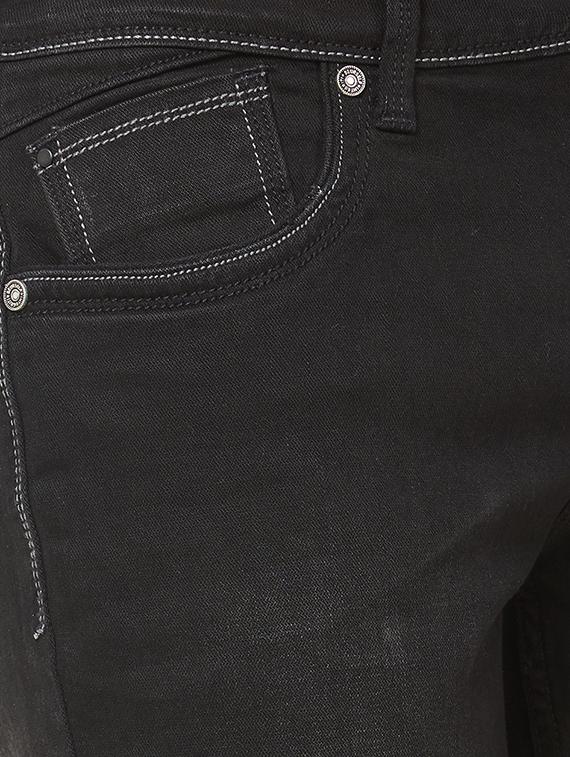 black cotton plain jeans - 15150477 - Zoom Image - 4
