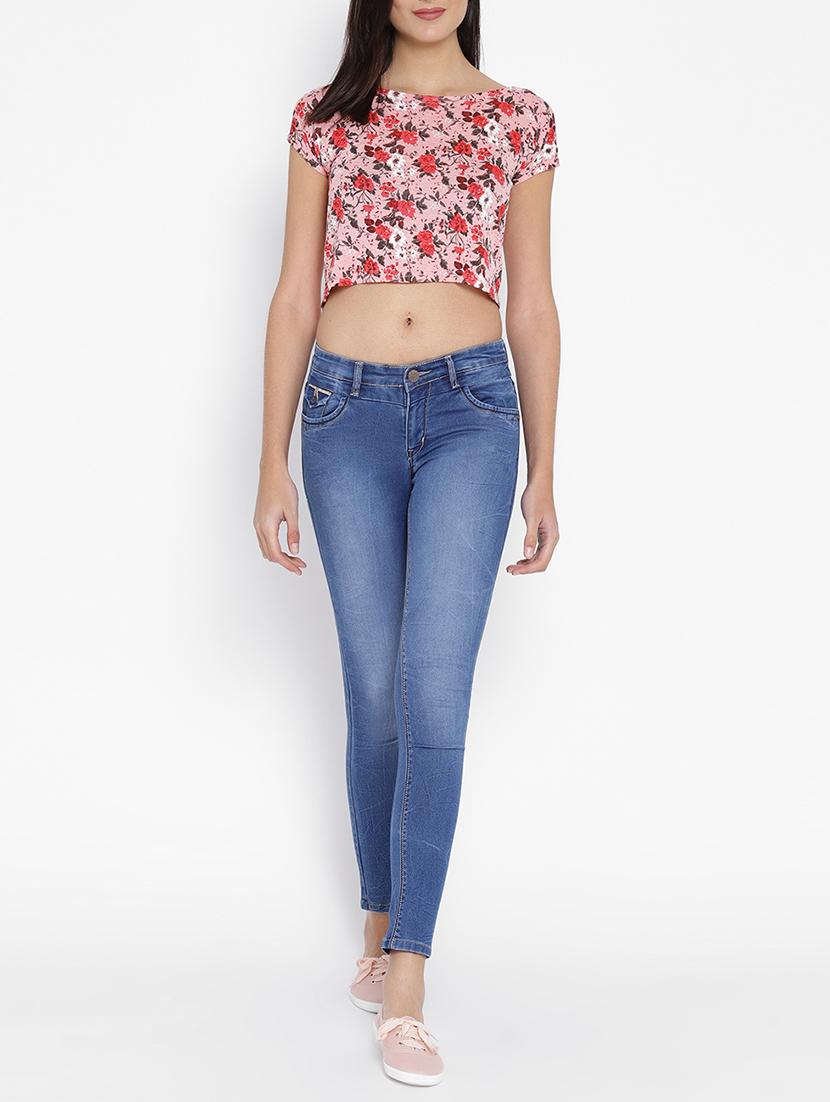blue stone wash denim jeans - 15152919 - Zoom Image - 4