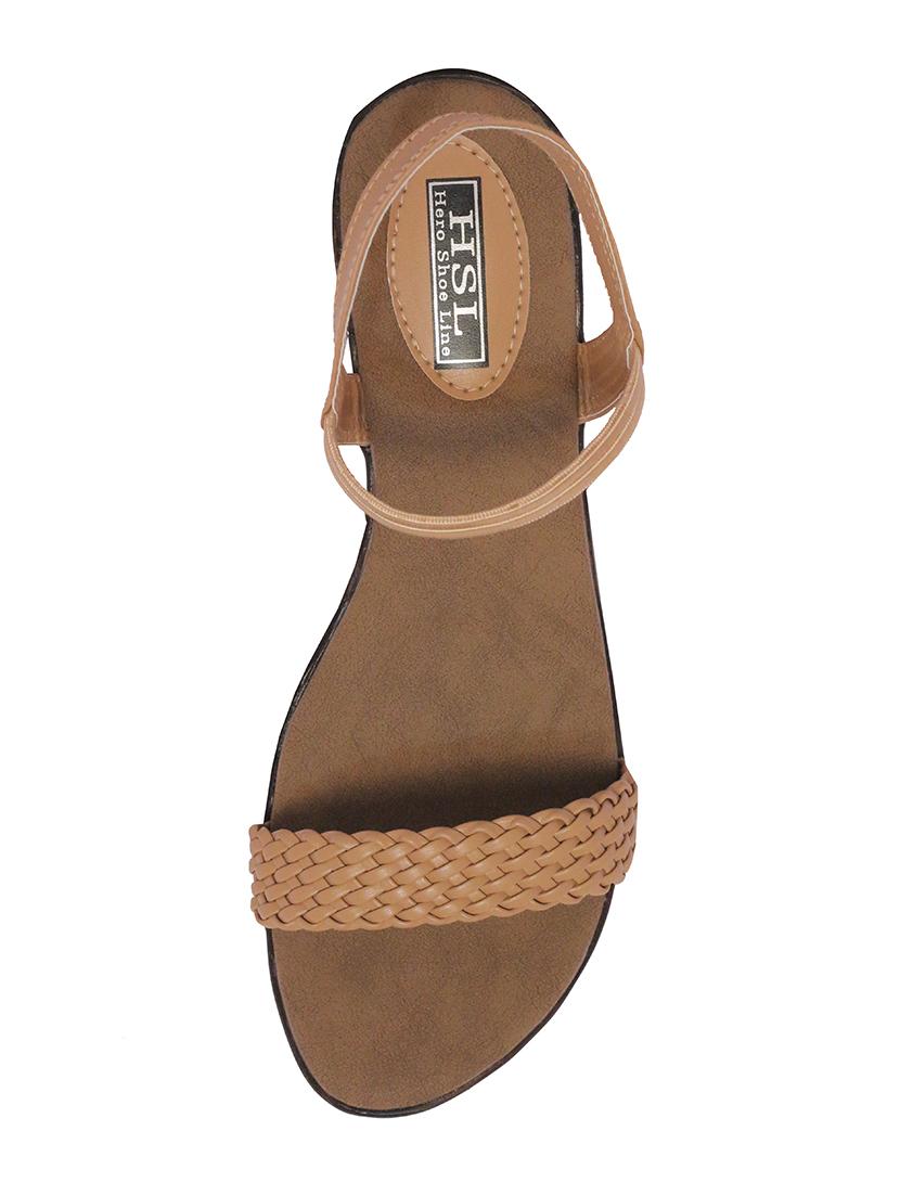 beige faux leather back strap sandals - 15154101 - Zoom Image - 4