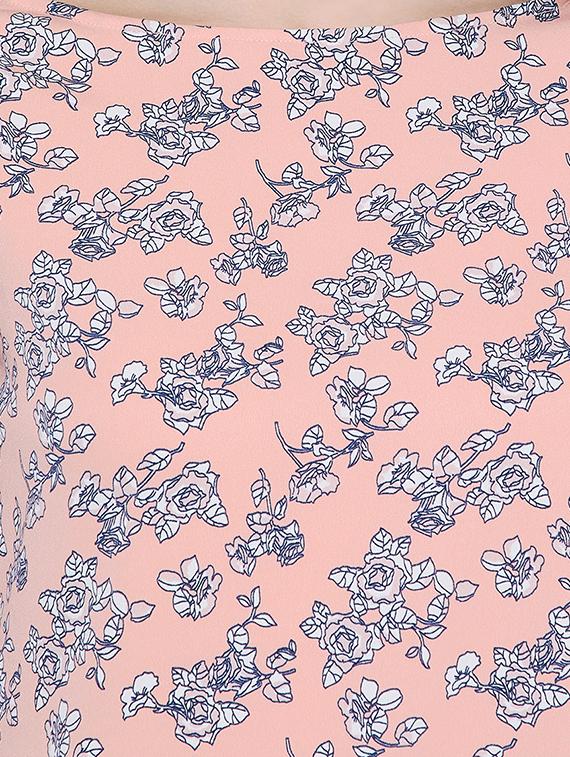 pink crepe printed tunic - 15156087 - Zoom Image - 4