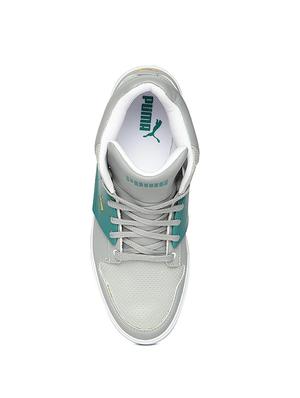 grey leatherette lace up sneaker - 15159138 - Standard Image - 4