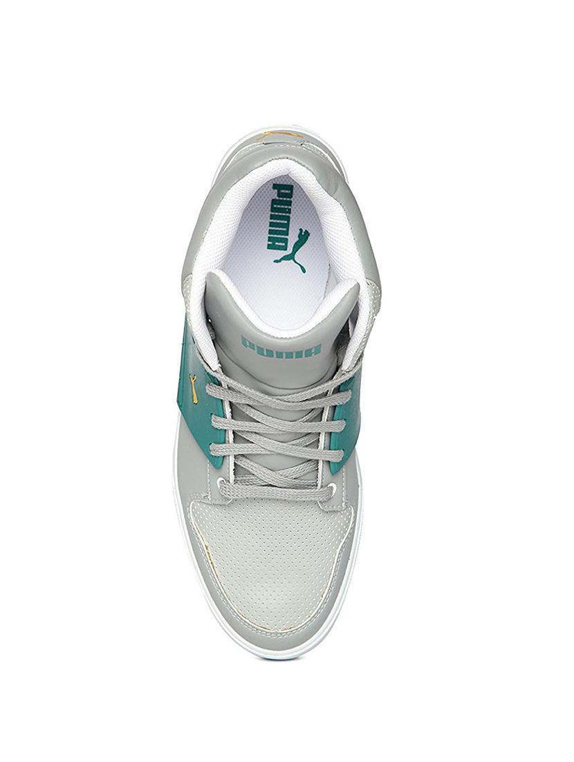 grey leatherette lace up sneaker - 15159138 - Zoom Image - 4